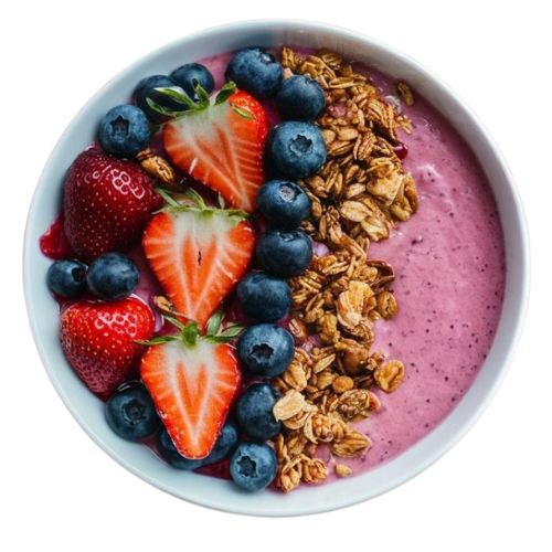 Bowl de desayuno con frutas y granola