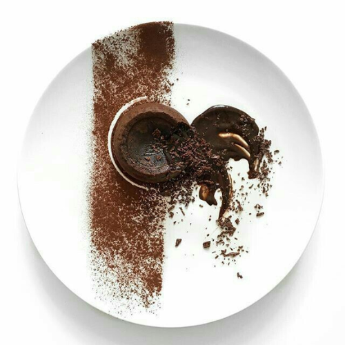 Postre de chocolate saludable